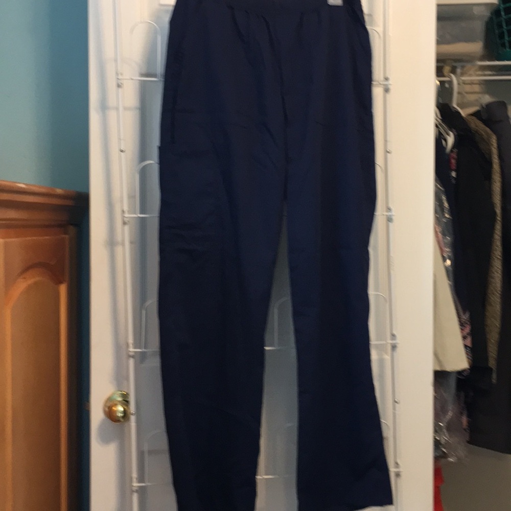 Ladies Scrub Star, Navy Blue, Sz-M, elastic waist